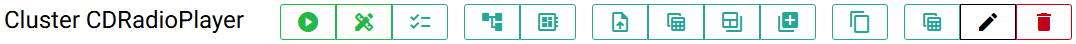 The cluster toolbar.