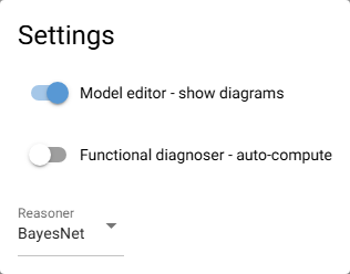 The settings dialog.
